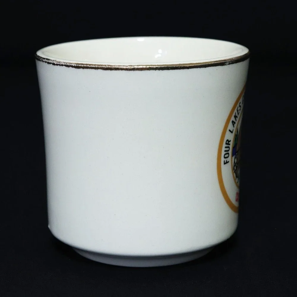 Boy Scouts VTG BSA Mug Cup Castle Rock 1976 Four Lakes Council Indian Brave RARE - Picture 2 of 6